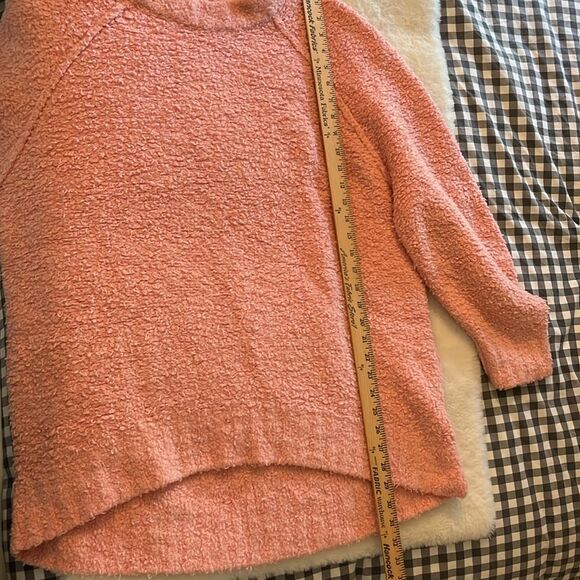 Free People Teddy Sweater Tunic in Pink Rosette Size Large - Picture 13 of 16